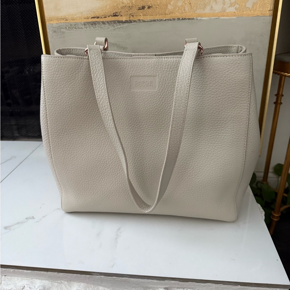 Dagne Dover Allyn Medium Cream Tote Bag